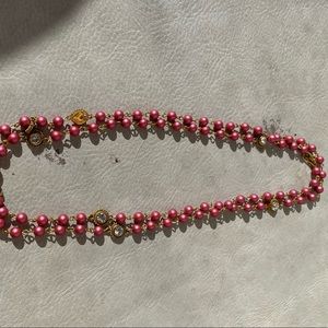 VSA pink long strand ‘Wrap’ necklace.